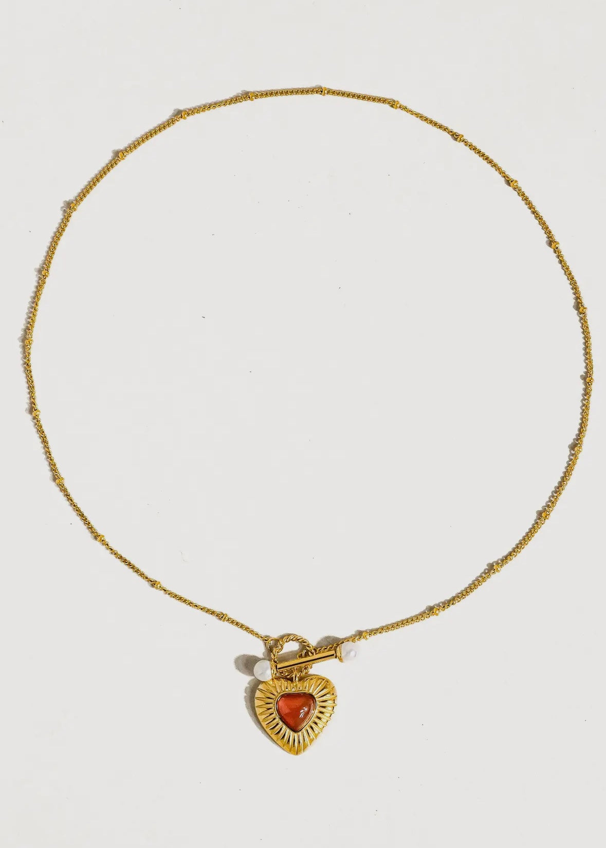 Havana 18K Non-Tarnish Vintage Heart Chain Necklace