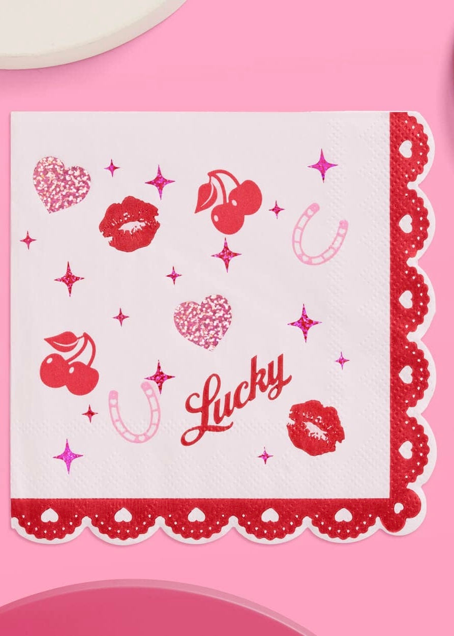 Lucky In Love Bachelorette & Bridal Party Napkins