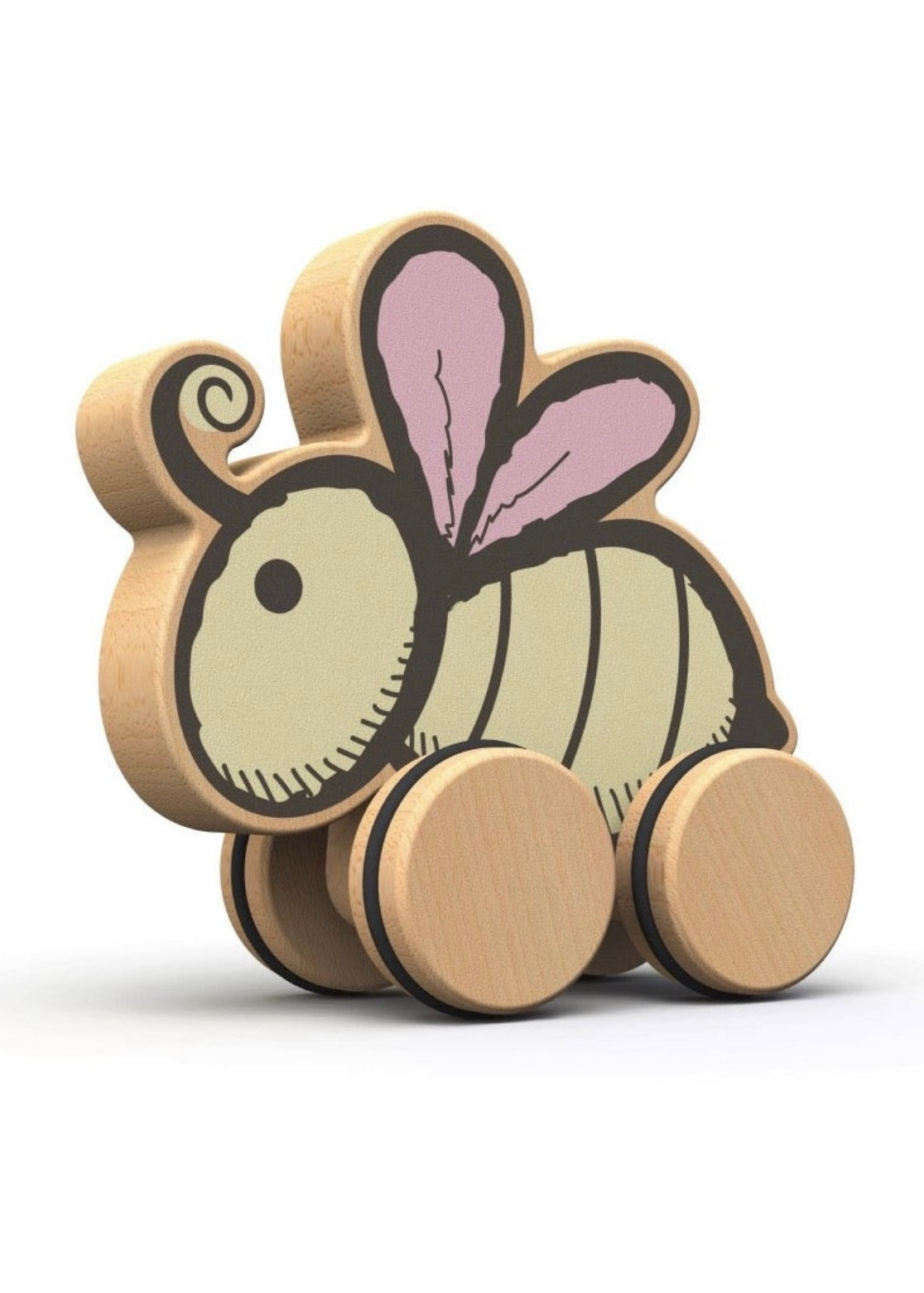 Wood Push Around Garden Pals: Bee, Butterfly, Ladybug