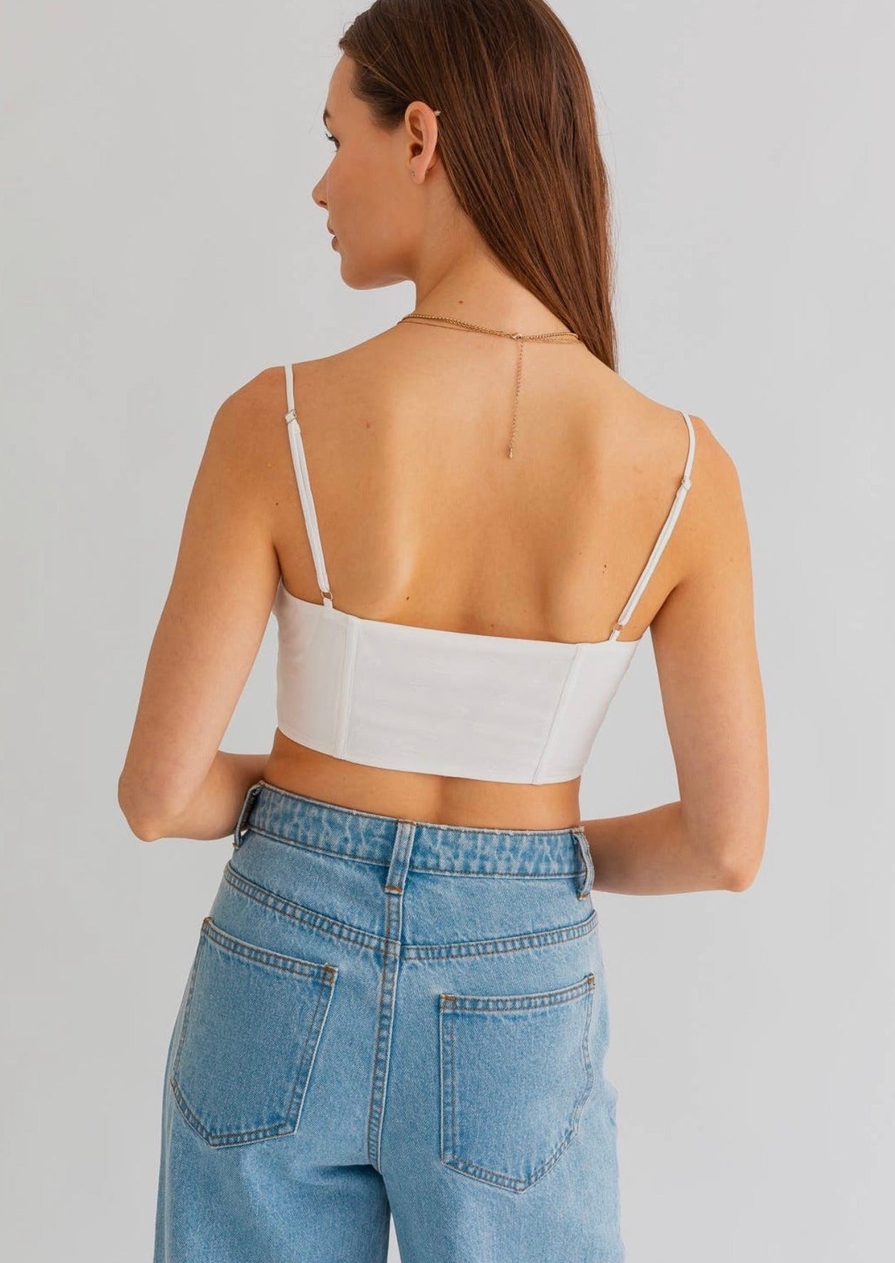 Can't Be Tamed Asymmetrical TIE DETAIL OPEN CROP TOP