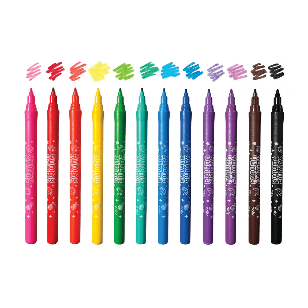 Yummy Yummy Scented Washable Markers - Set of 12