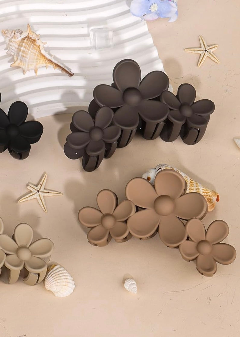 Flower Stacked Hair Claws