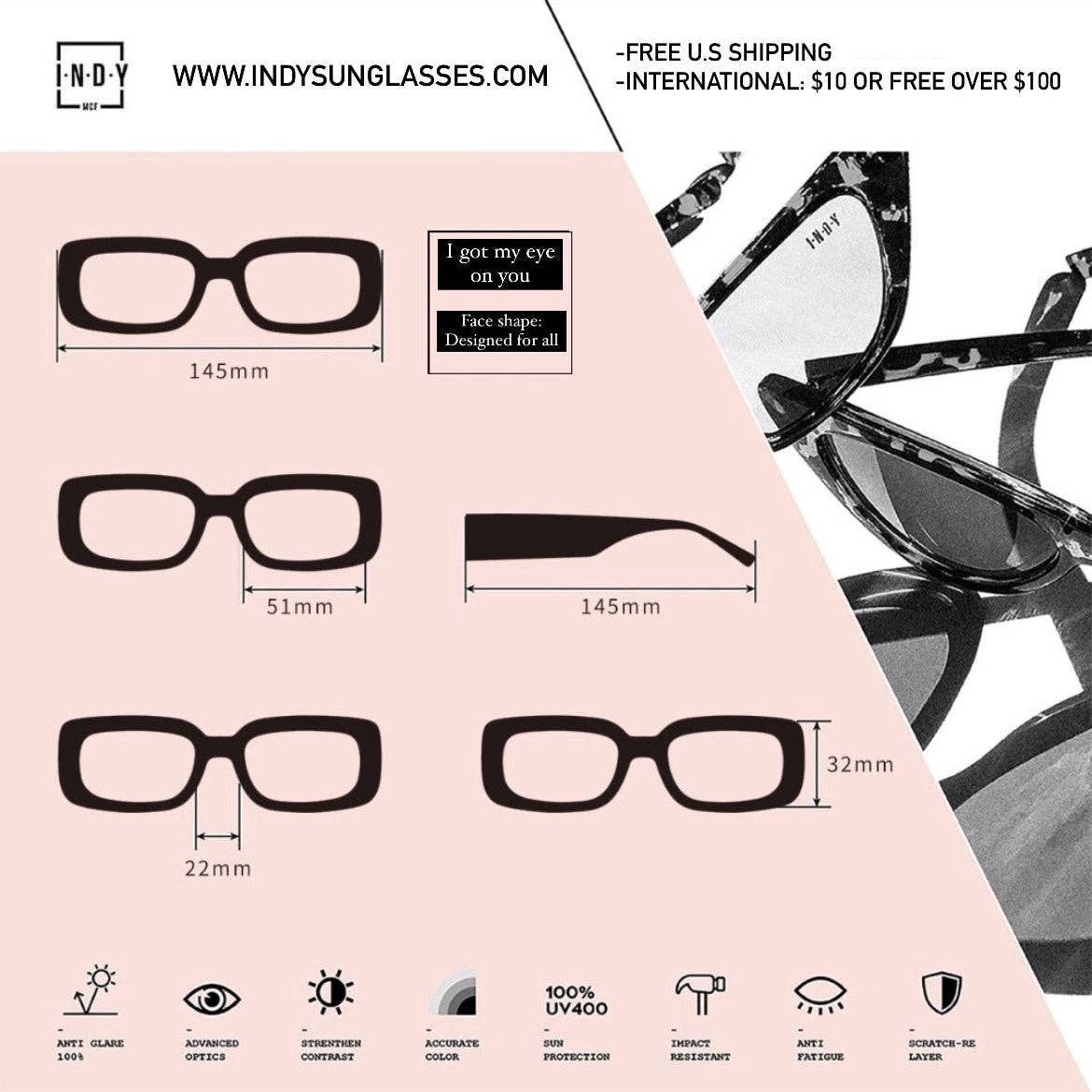 Exclusive INDY x Free People Unisex Sunglasses – I Got My Eye On You