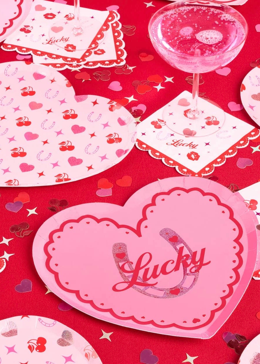 Lucky In Love Bachelorette & Bridal Party 9" Plates