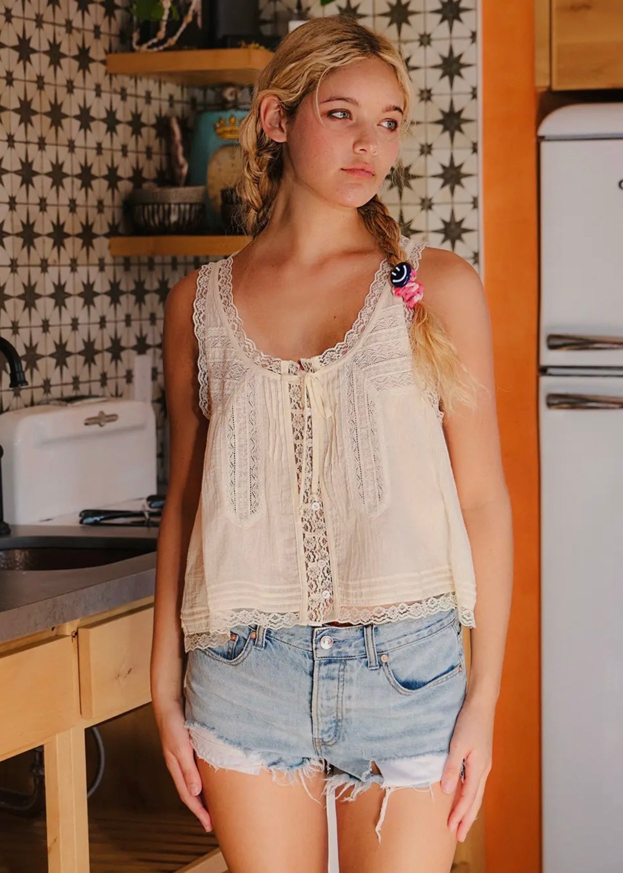 Poppyseed Melody Lace Tank