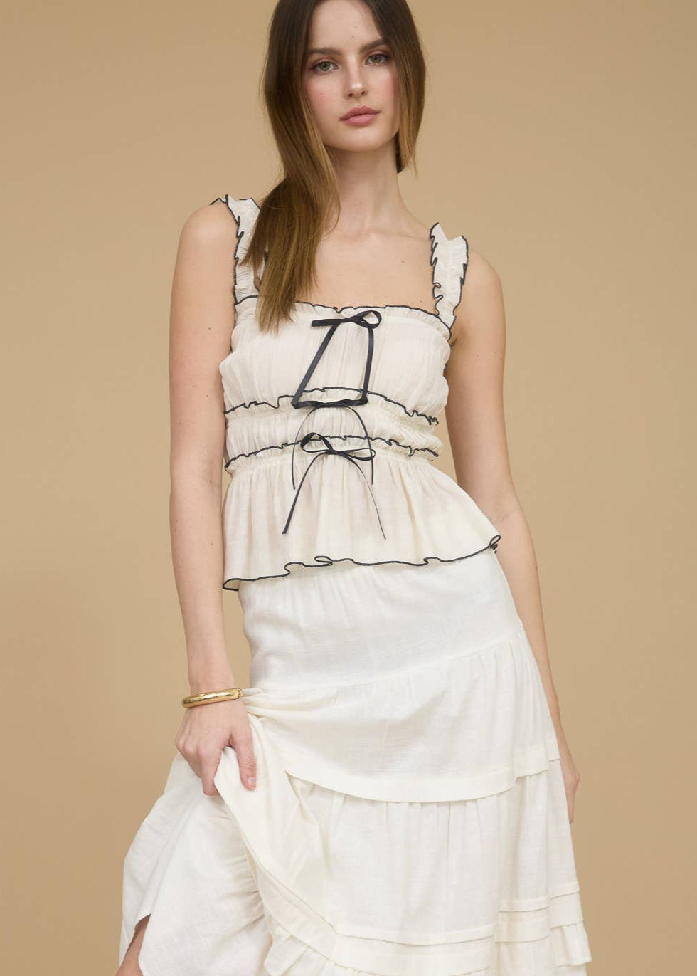 Dainty Desire Ruched Top