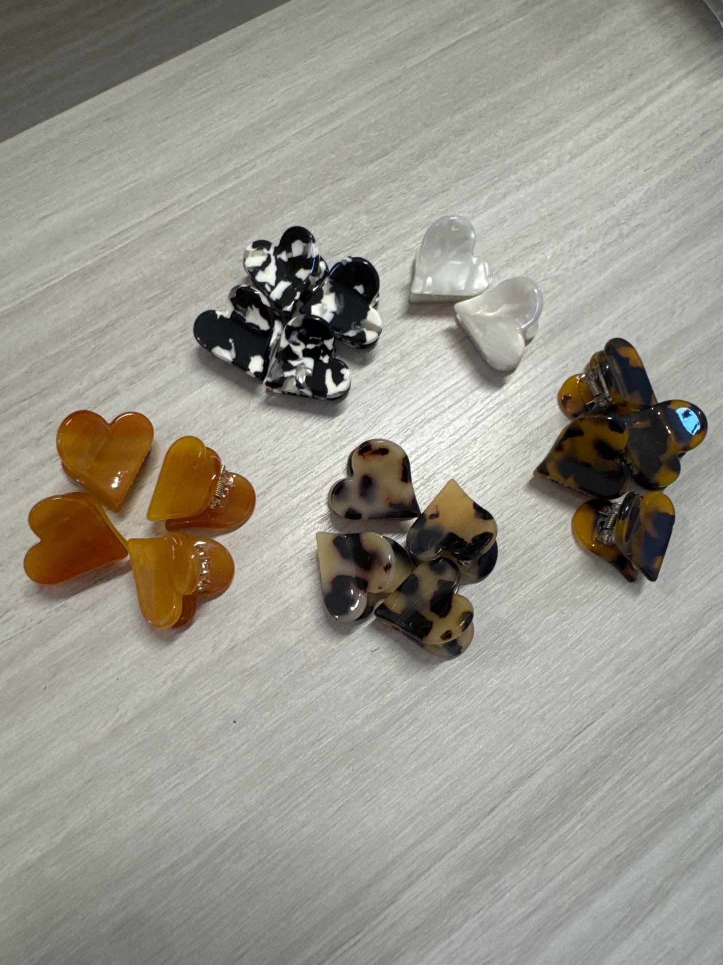 Mini Heart Claw Clips