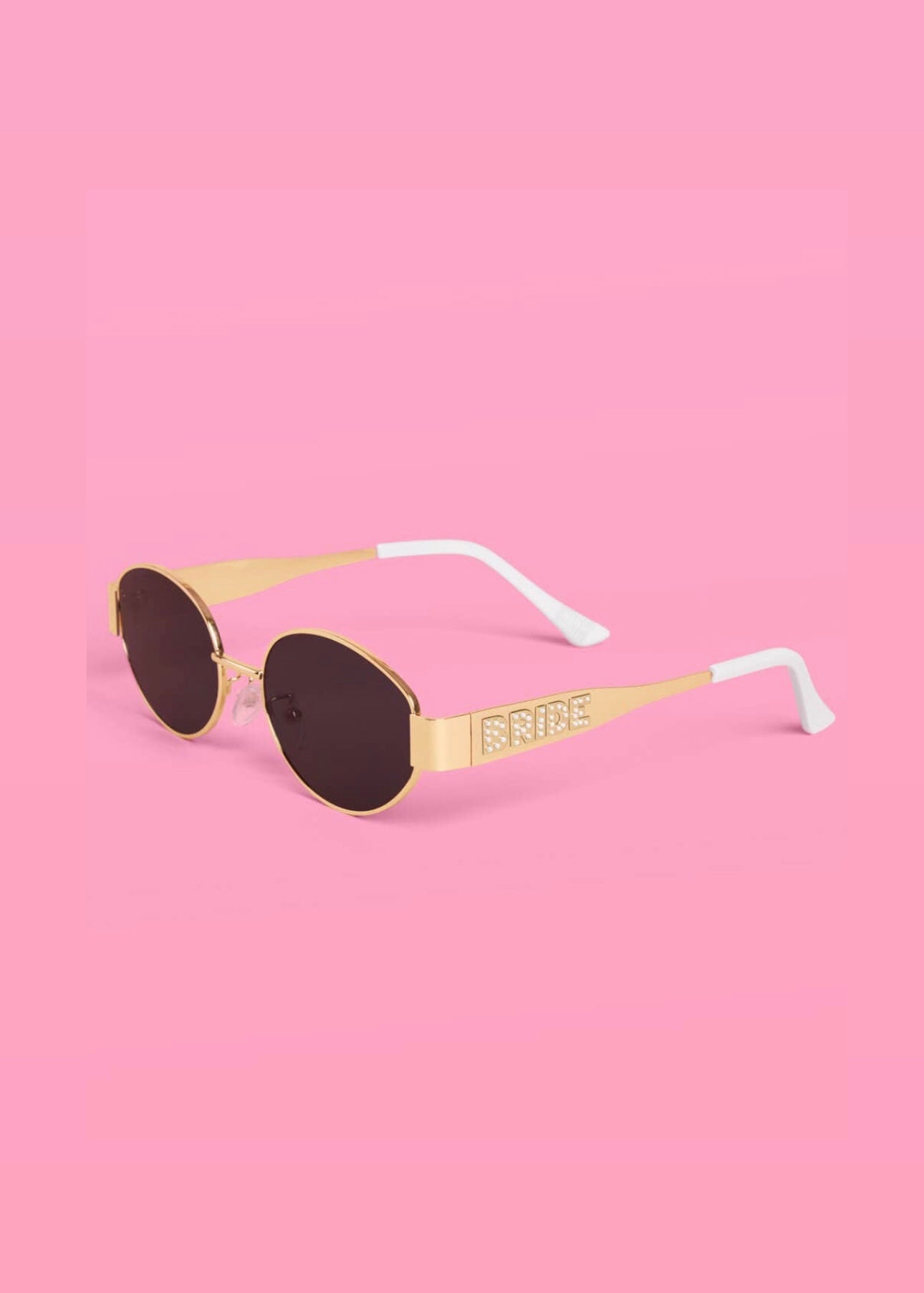 Golden Bride & Bachelorette Pearl Embossed Sunnies