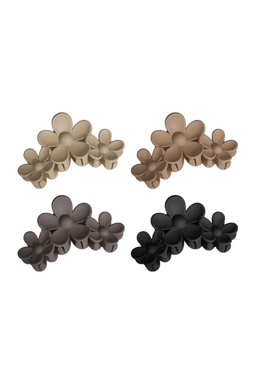 Flower Stacked Hair Claws