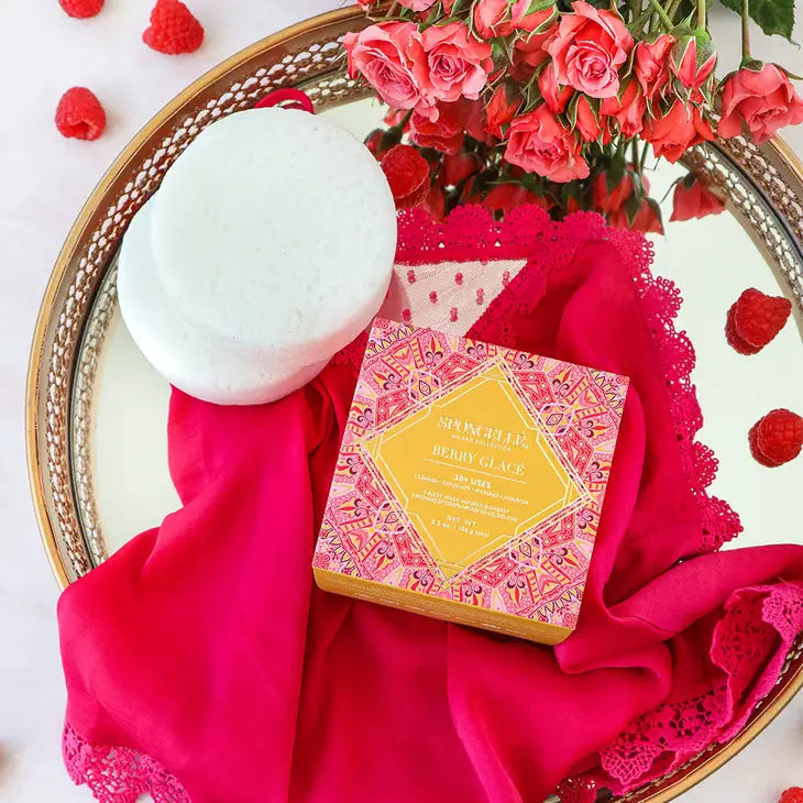 Spongellé Berry Glacé Duo Body Wash Infused Buffer Set