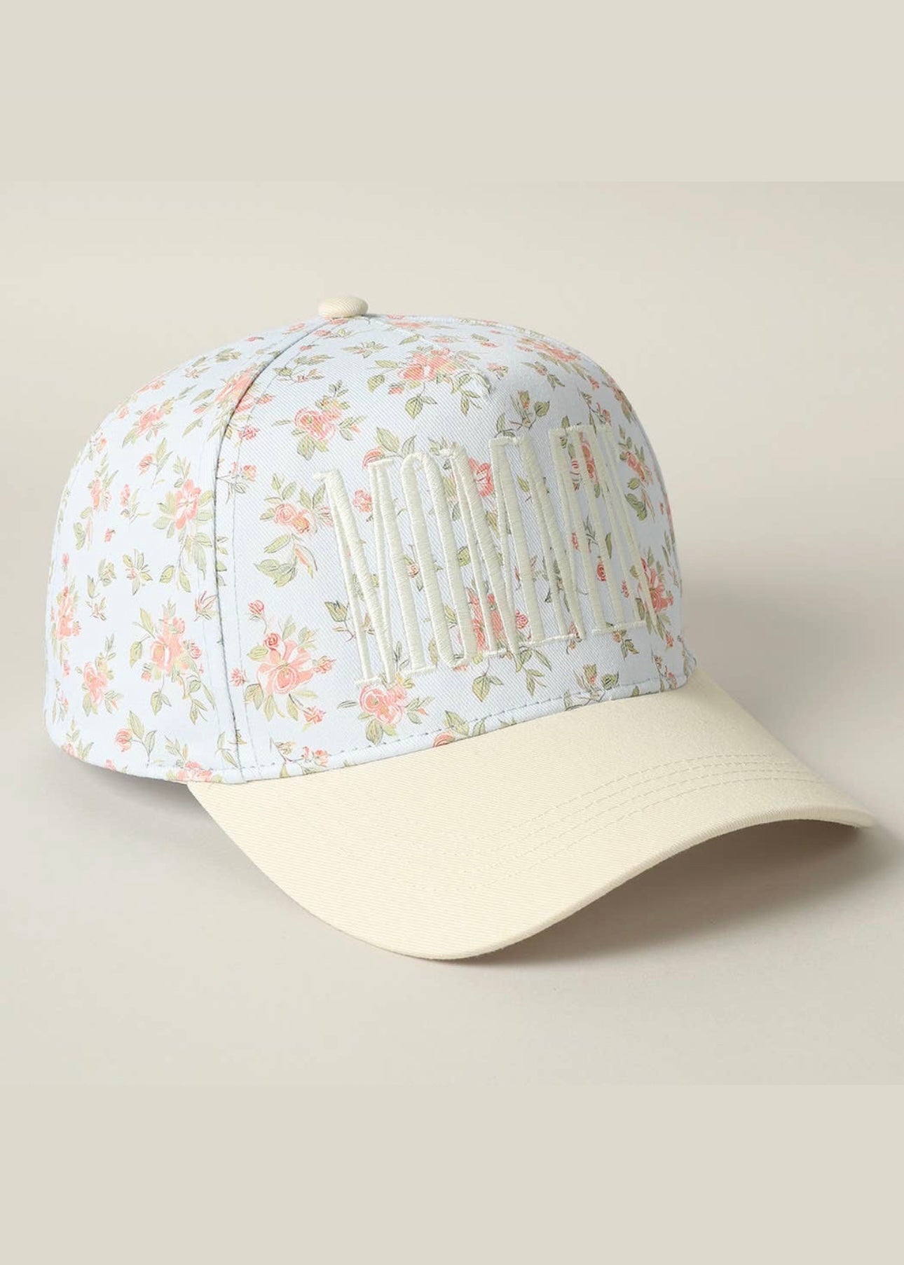 MOMMIN' Embroidered Floral Trucker Hat