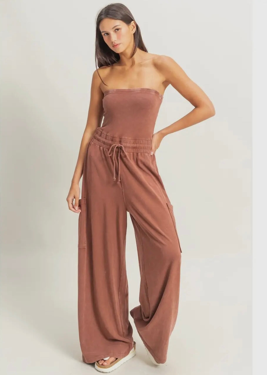 Lucky Girl Syndrome Jumpsuit in Brick