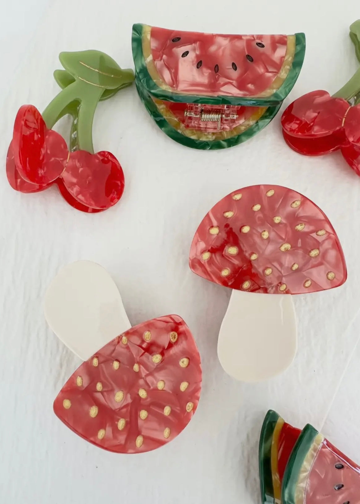 Fruity Delight Acrylic Hair Claw Clips