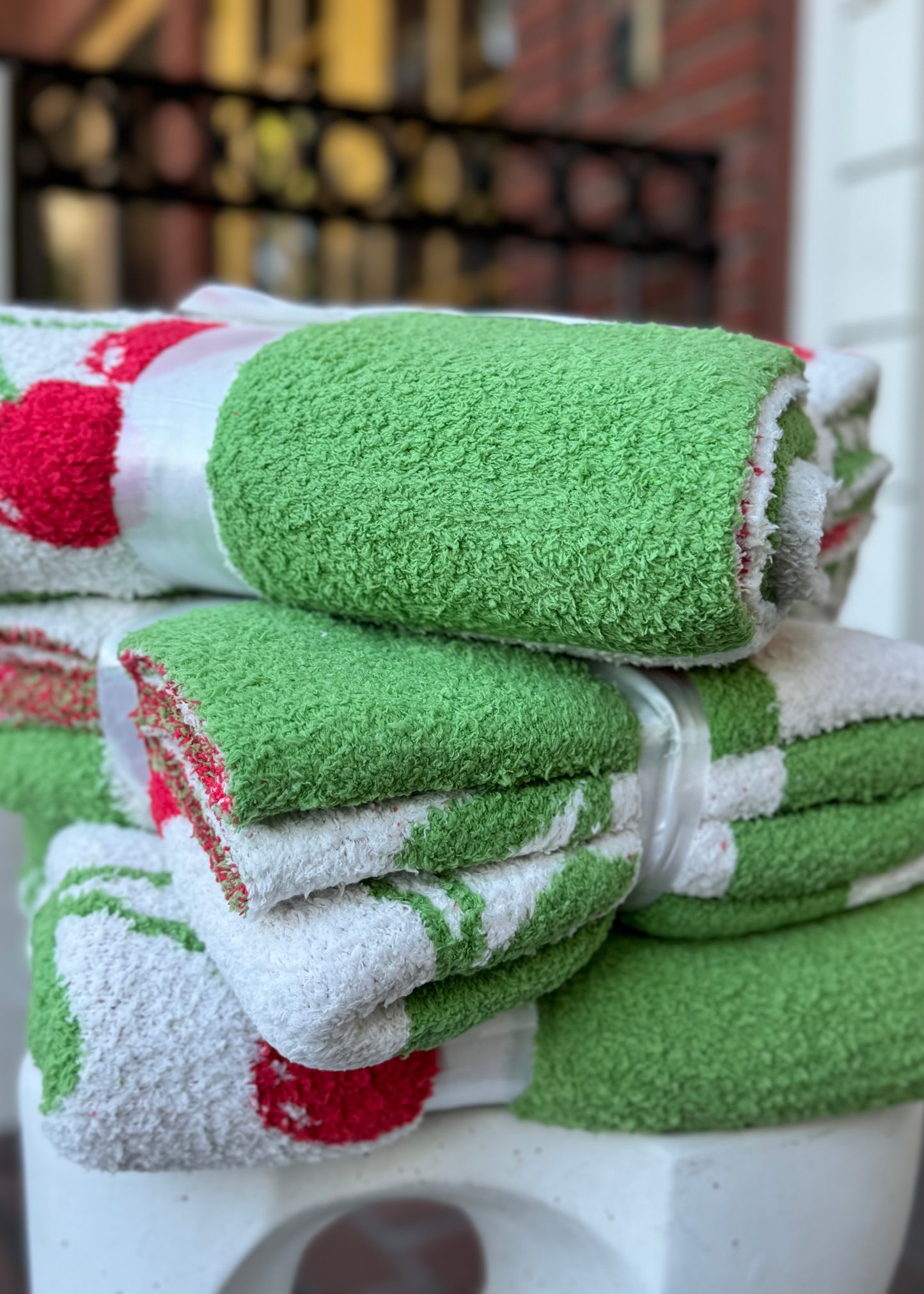 Checkered Cherry Blanket Throw