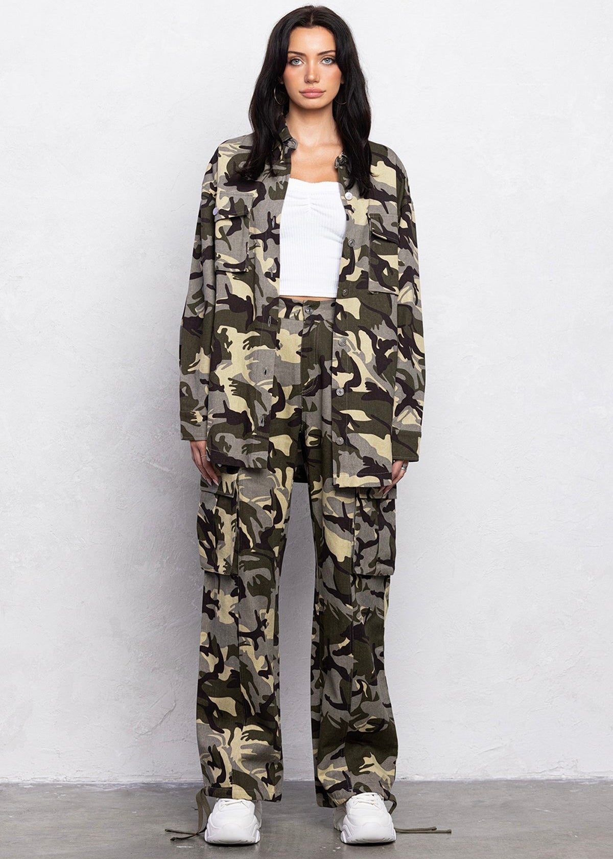 Bold Move Camo Denim Shacket