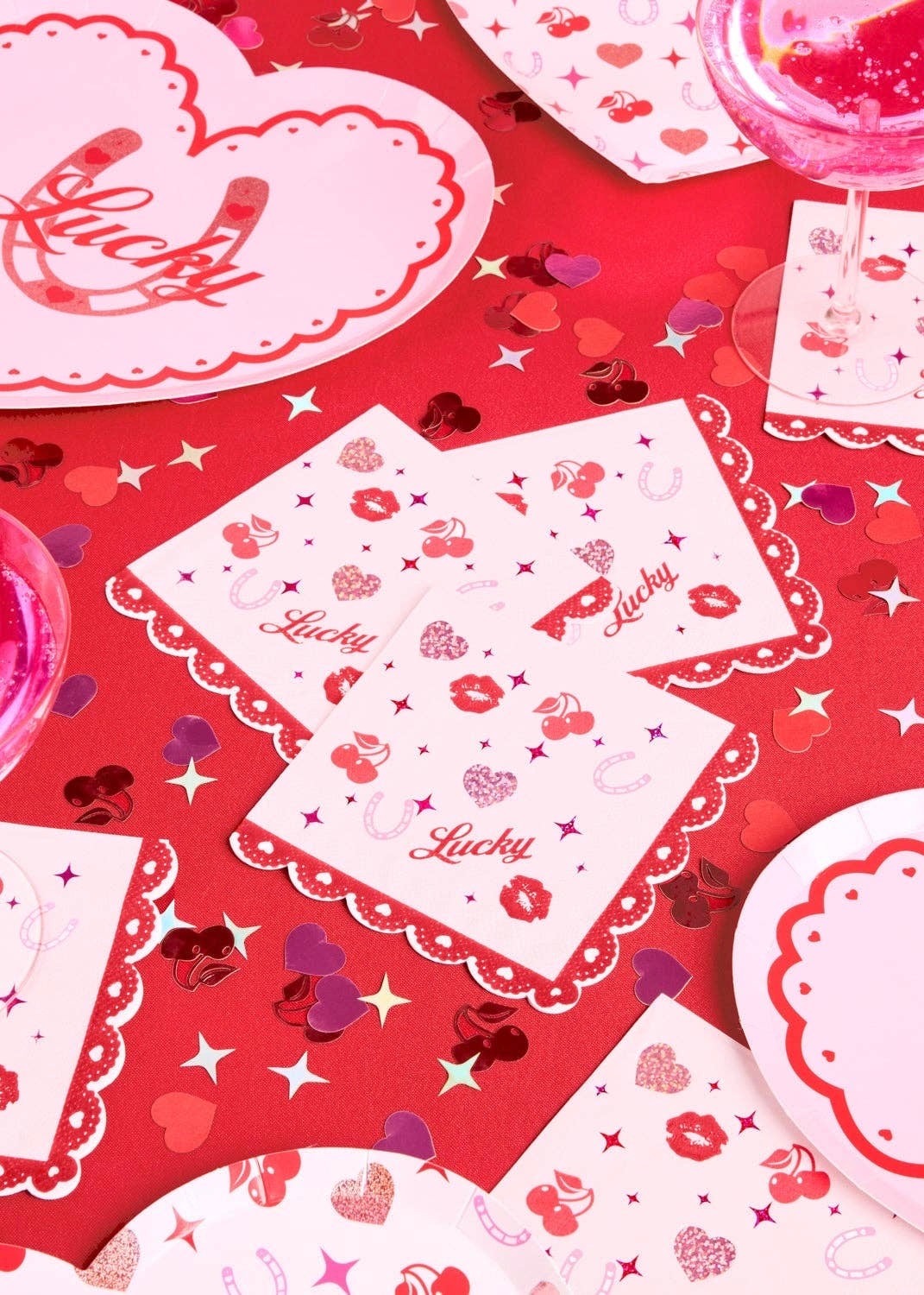 Lucky In Love Bachelorette & Bridal Party Napkins