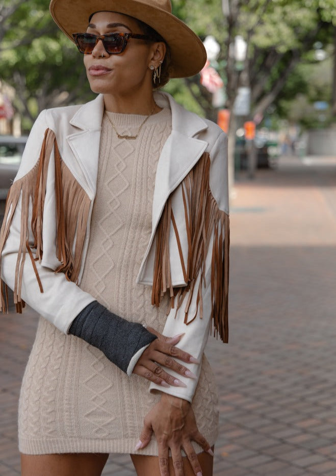Model Status Sweater Dress