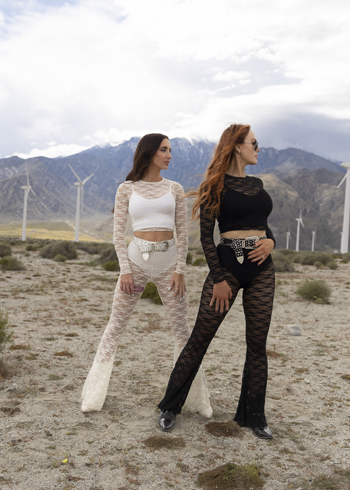 Bohemian Cowgirl Lace Cropped Top in Onyx