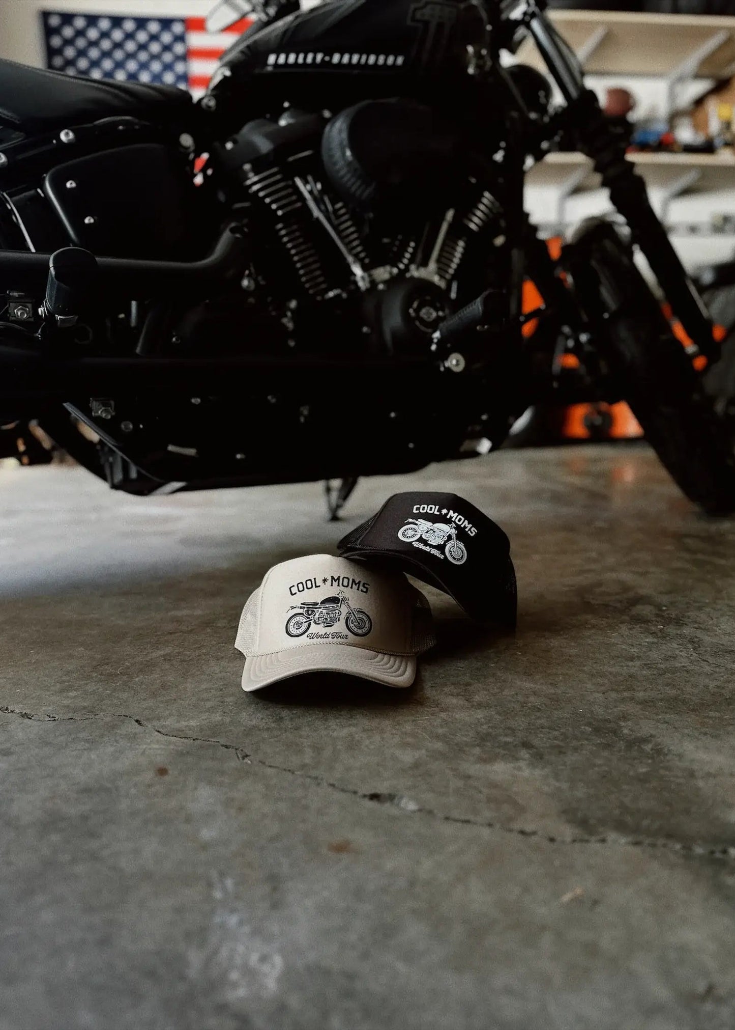Cool Mom Moto Grunge Trucker Hat