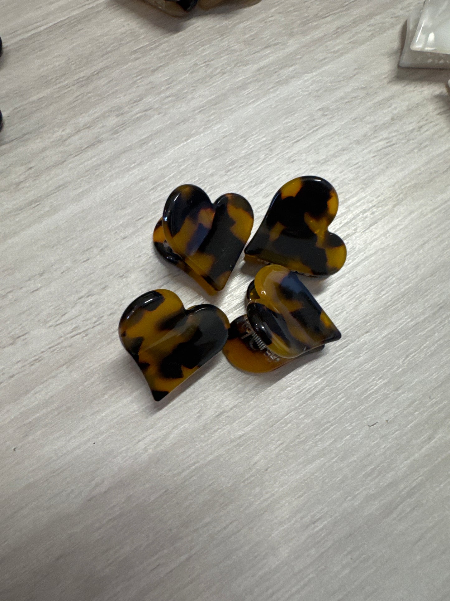 Mini Heart Claw Clips