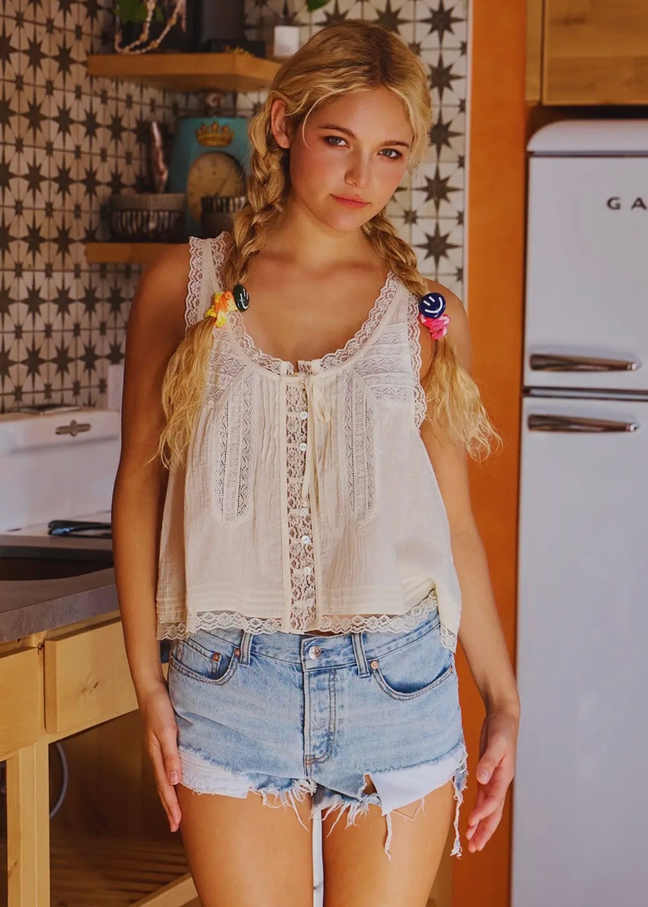 Poppyseed Melody Lace Tank