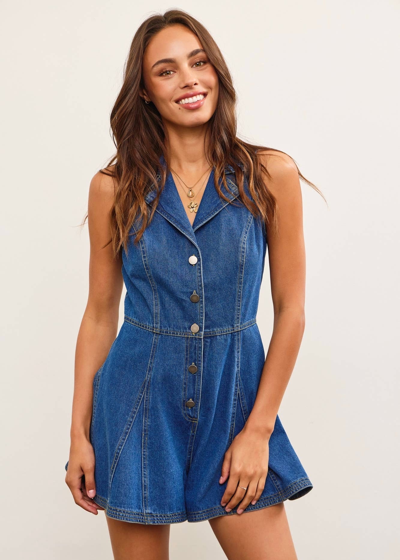 Level Up DENIM ROMPER