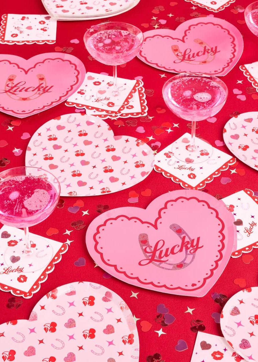 Lucky In Love Bachelorette & Bridal Party 9" Plates
