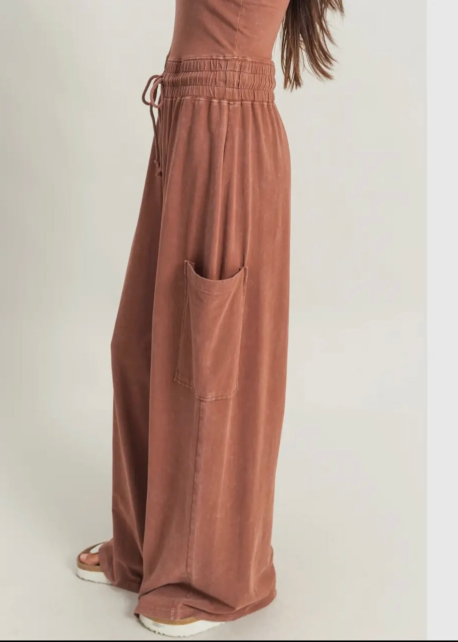 Lucky Girl Syndrome Jumpsuit in Brick