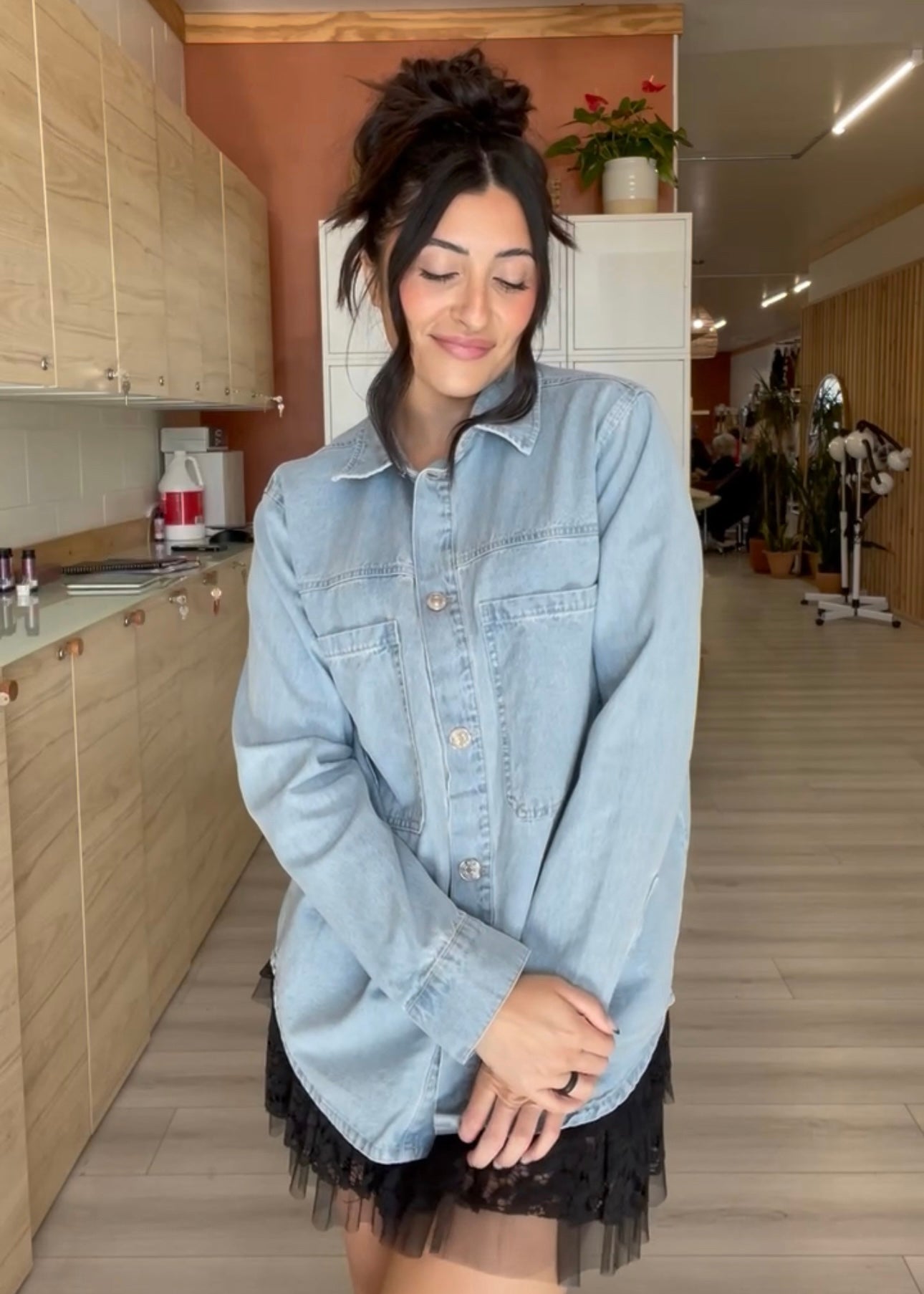 Drippin’ in Dungaree Oversized Denim Shacket