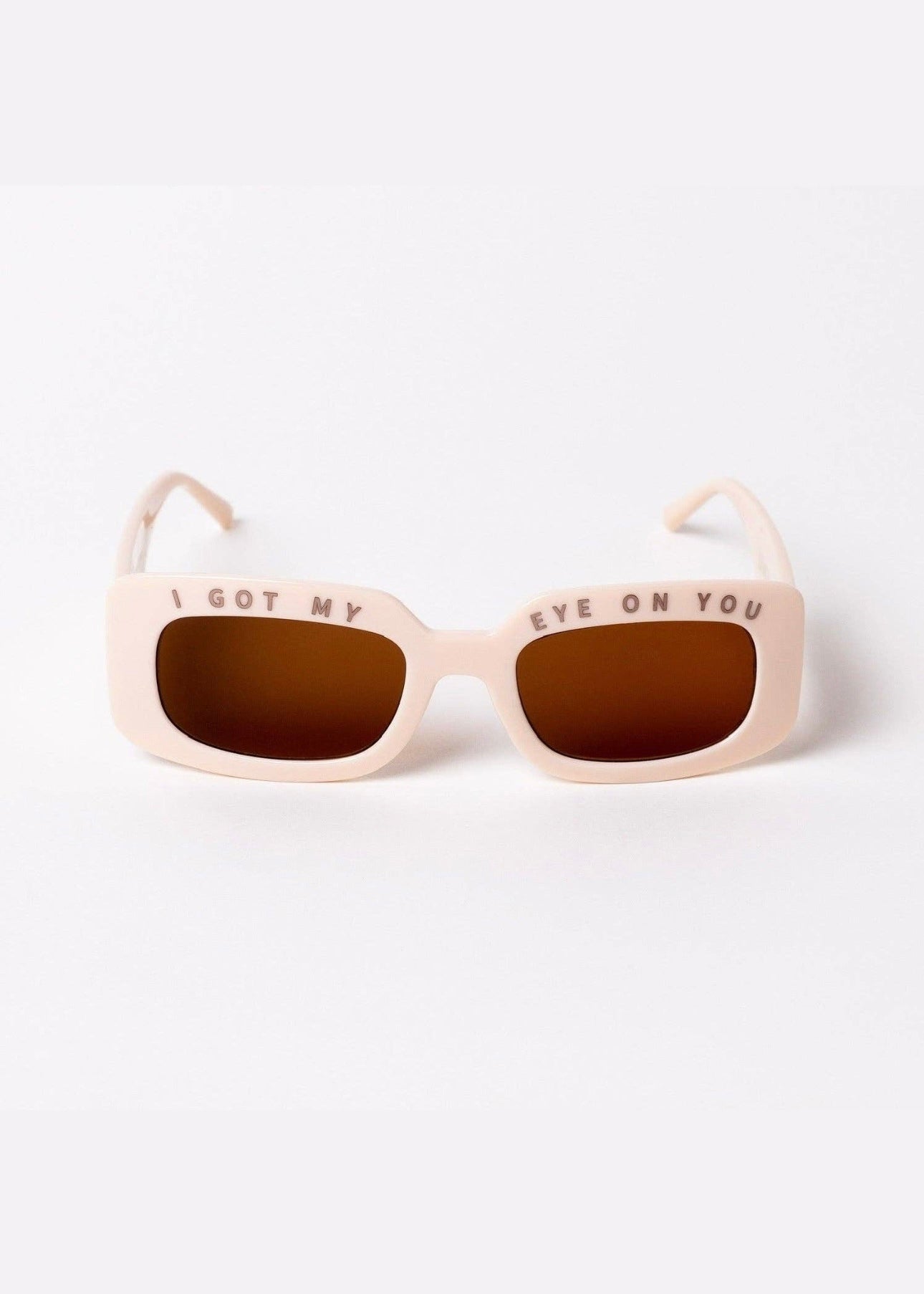 Exclusive INDY x Free People Unisex Sunglasses – I Got My Eye On You Creamy Blush