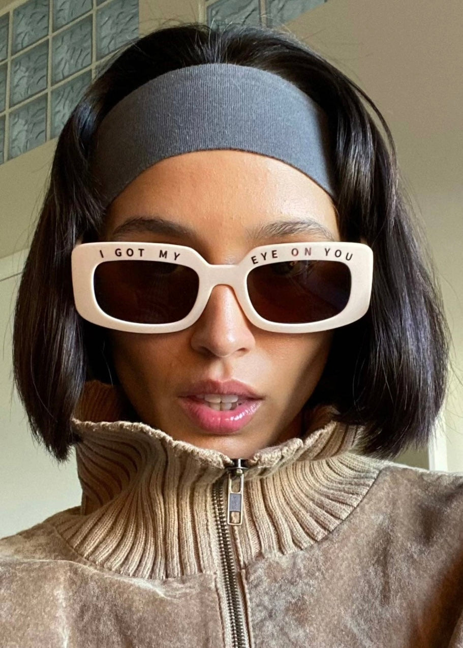 Exclusive INDY x Free People Unisex Sunglasses – I Got My Eye On You Creamy Blush