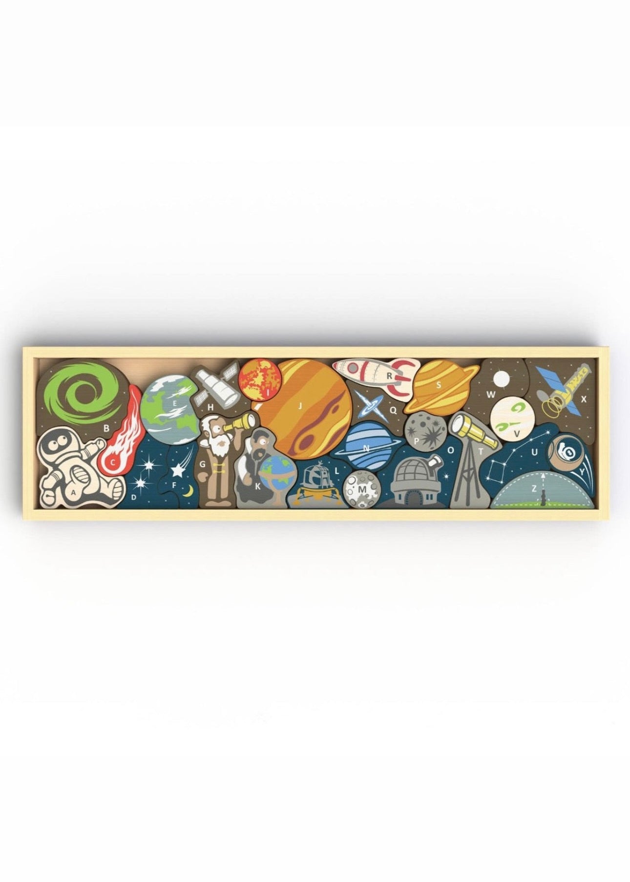 Astronaut in Space A to Z Wood Puzzle & Playset
