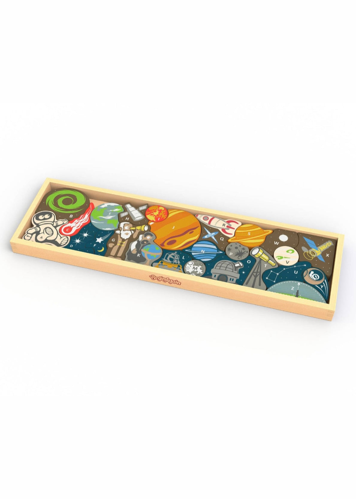 Astronaut in Space A to Z Wood Puzzle & Playset