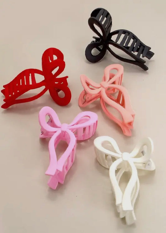 Matte Bow Claw Clips