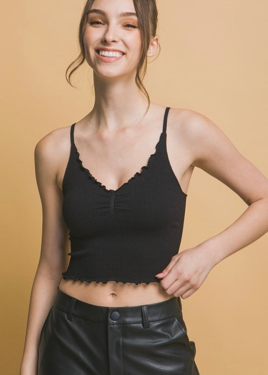 Basics Seamless Tank in Black