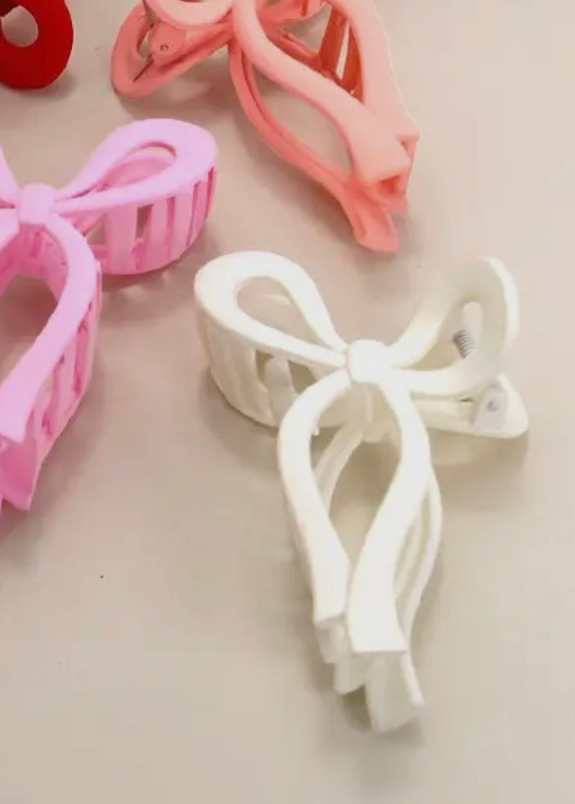 Matte Bow Claw Clips