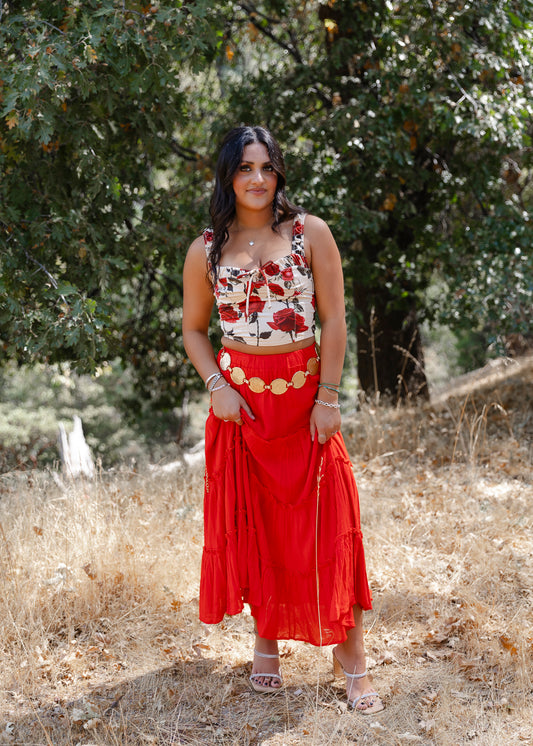 Radiant Rose Satin Top