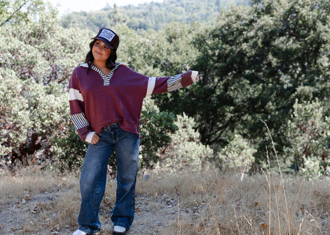 Cozy Chic French Terry Oversized Sweatshirt