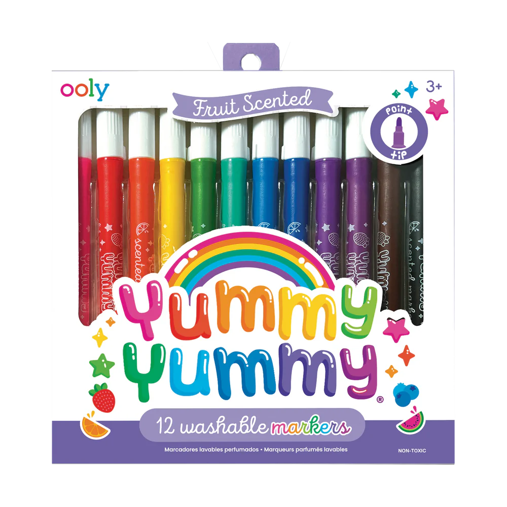 Yummy Yummy Scented Washable Markers - Set of 12