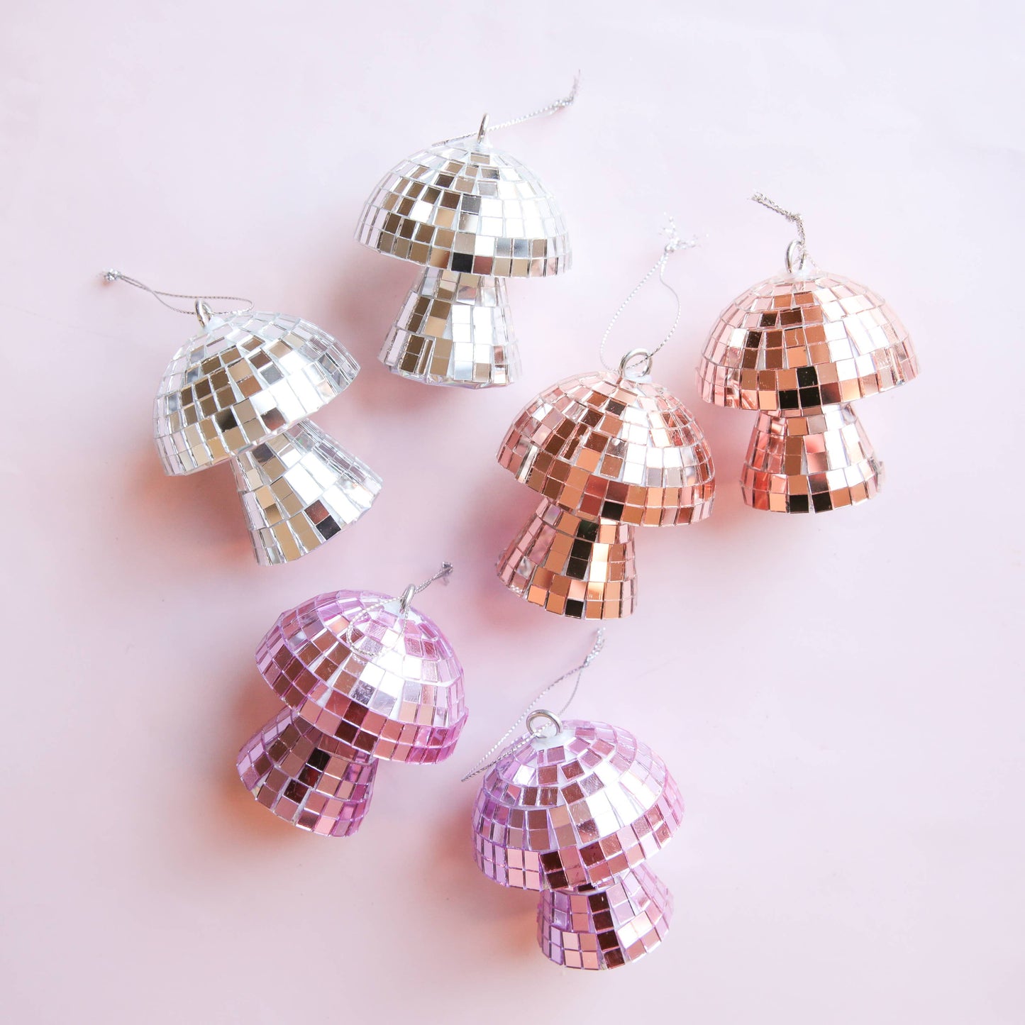 Disco Mushroom Ornament | Silver