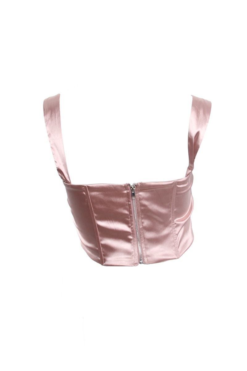 Let’s Shimmer Corset Top in Rose