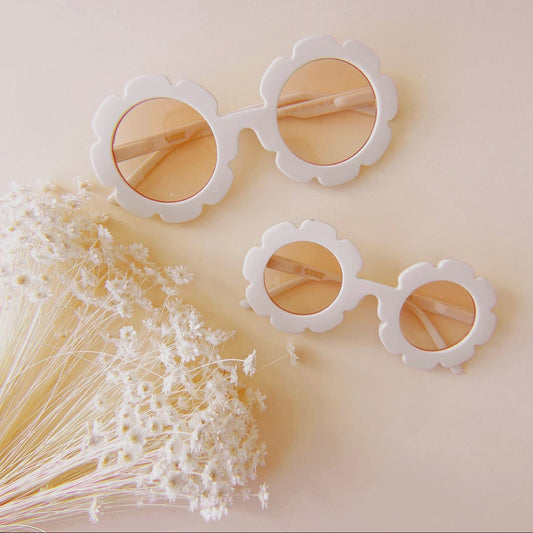 Flower Sunglasses for Adults in Ivory