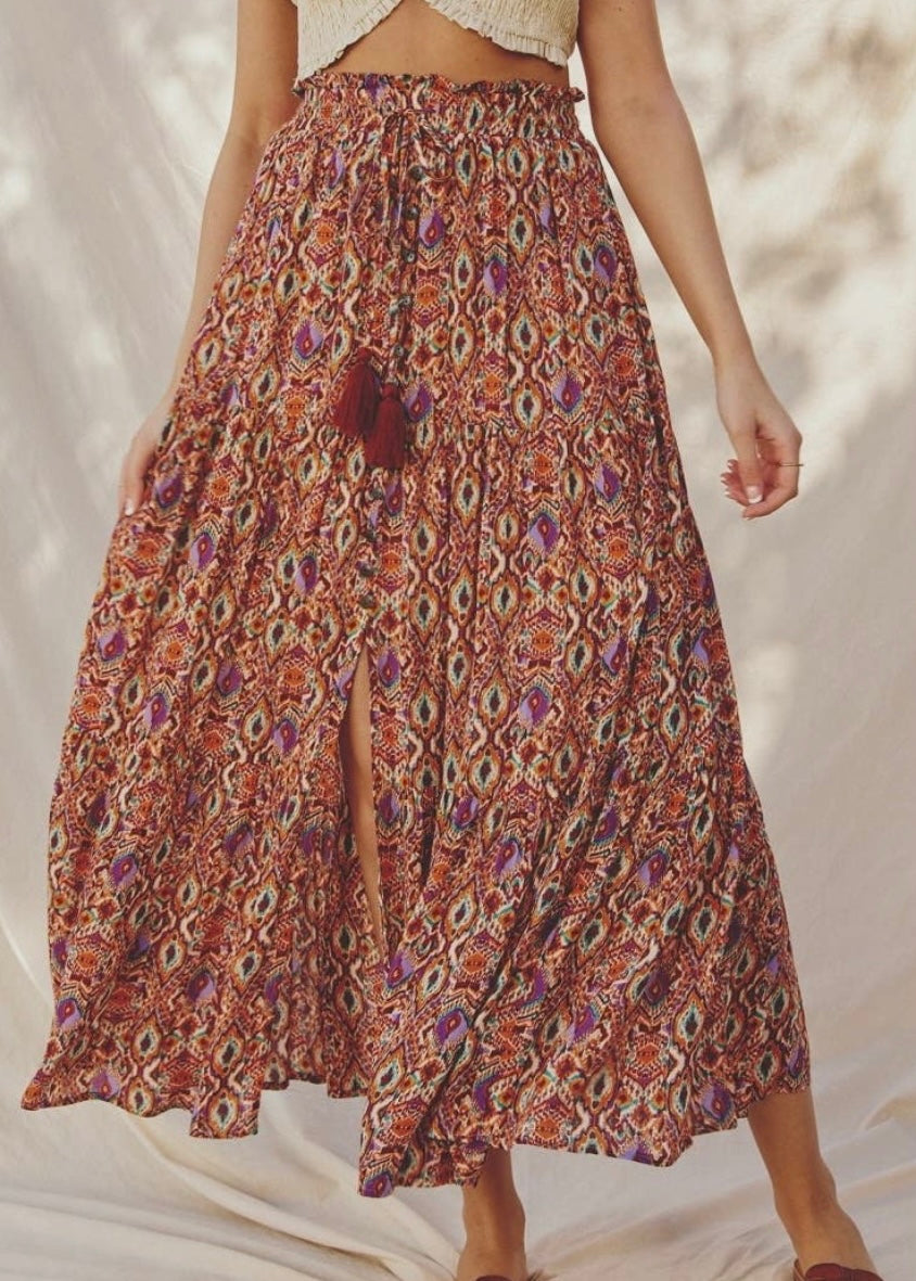 It’s All a Mirage Tiered Maxi Skirt