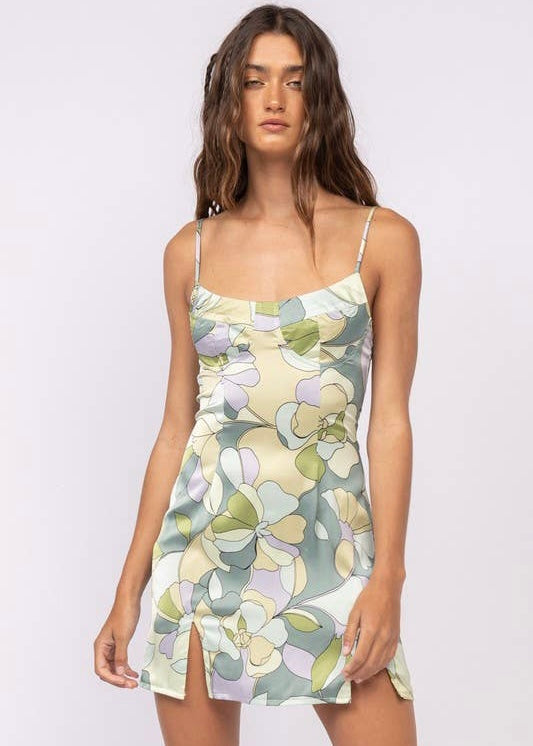 Boogie Nights Floral Corset Mini-Dress