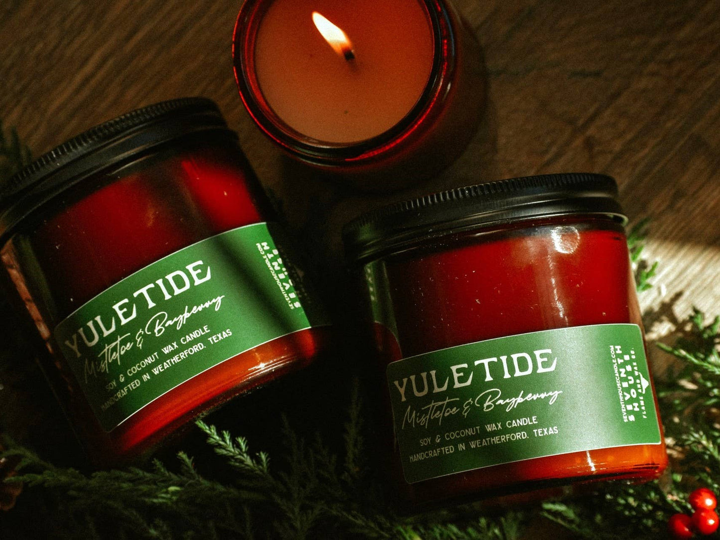 YULETIDE CANDLE - Mistletoe & Bayberry