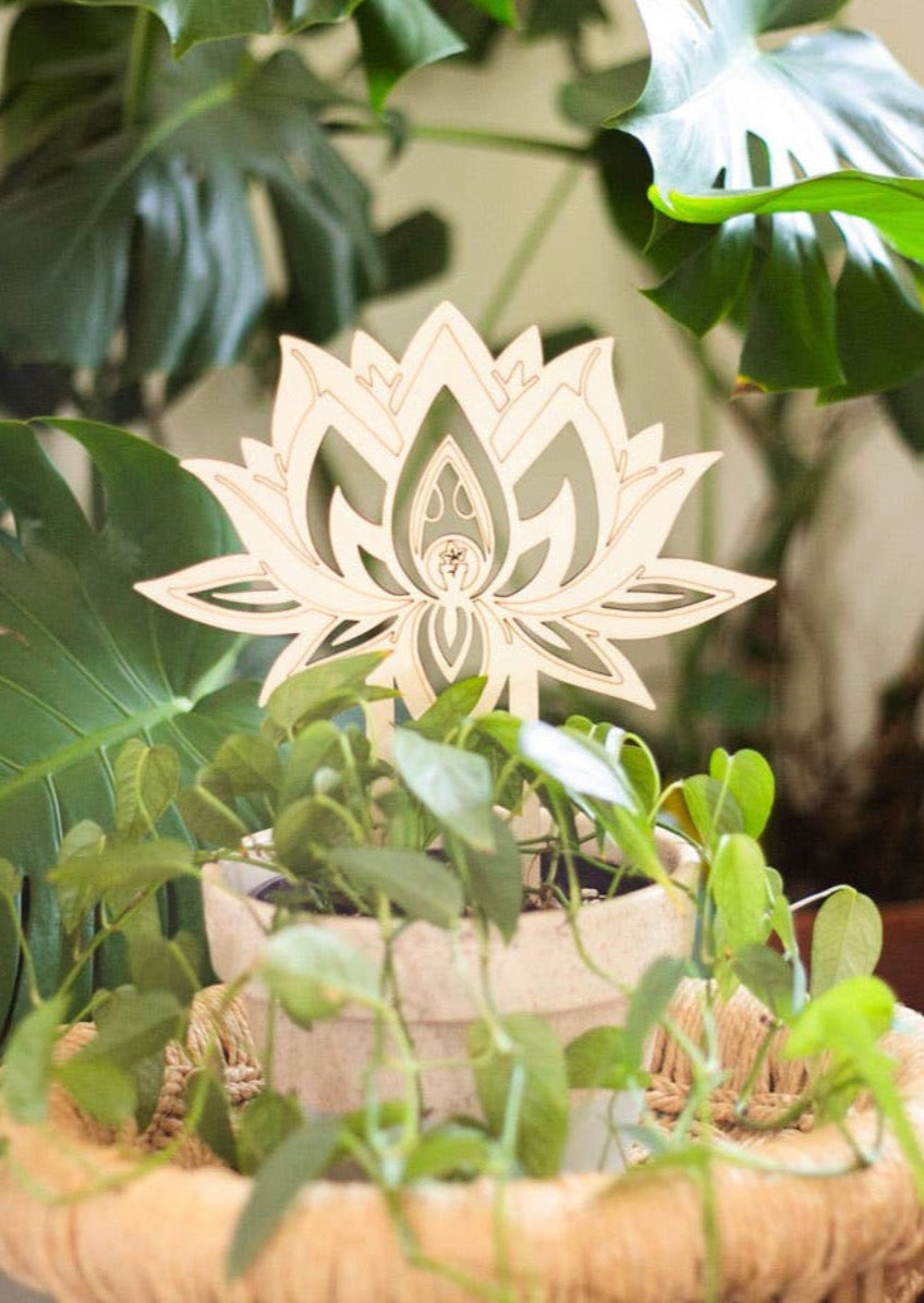 Wooden Plant Decor: 3 Sealed Design Trellis Stakes